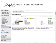 Tablet Screenshot of lancetfencingstore.com